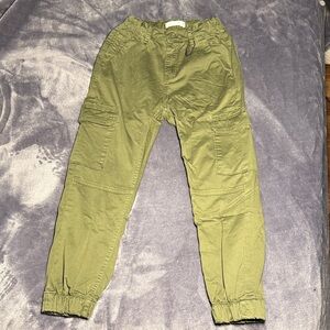 Zara Boys Olive Green Cargo Pants 10 New